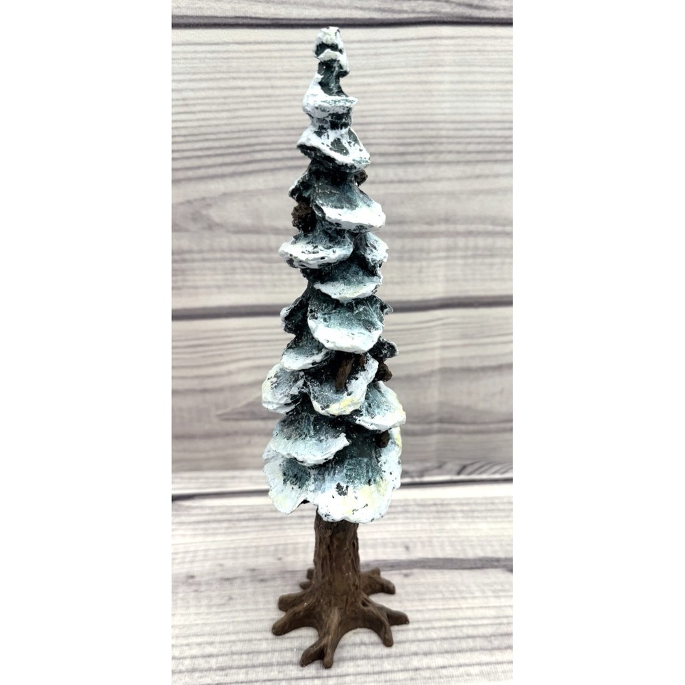 DEPT 56‎ VILLAGE ACCESSORIES VILLAGE POLE PINE TREE 10.5" COLD CAST PORCELAIN